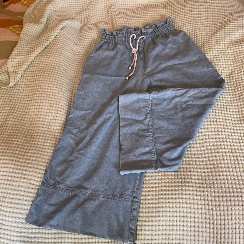 Wide Leg Denim Pants